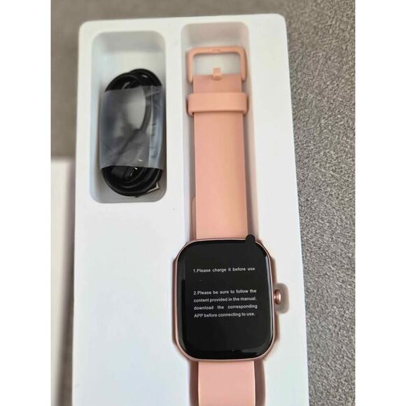 “Smart Watch Fitness Tracker – Waterproof, Heart Rate, Calls, Pink Strap” - Picture 2 of 6